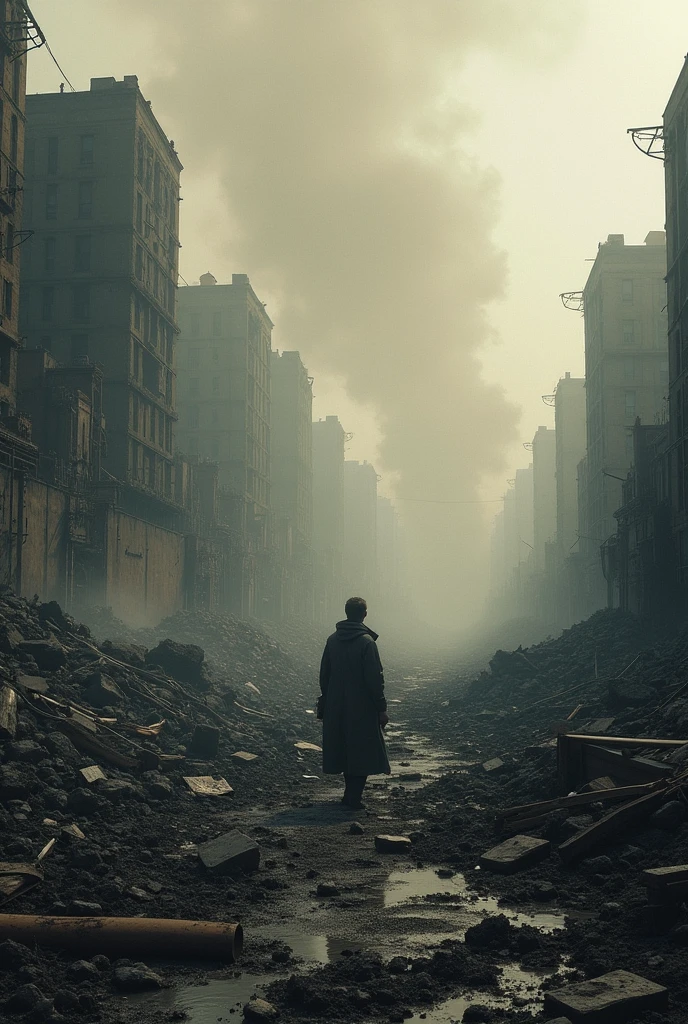 Bombed land and the tragedic situation of  the land like hiroshima and nagasaki