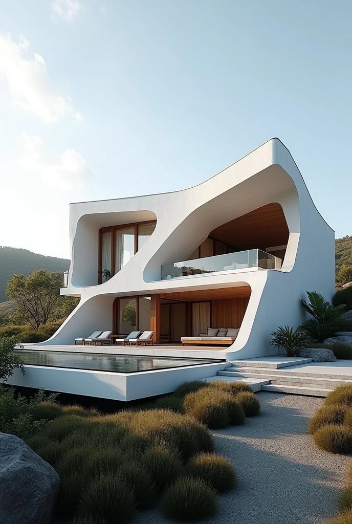 A house with beautiful shapes
