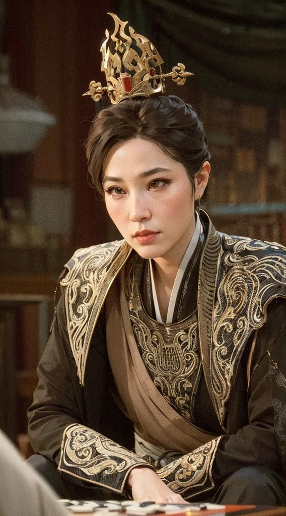 wuxia, Chinese clothes, hourglass figure, large breasts, big hips, masterpiece, best quality, ultra detailed, realistic