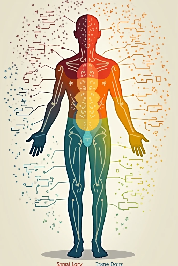 diagram of the physical body versus the energetic body.