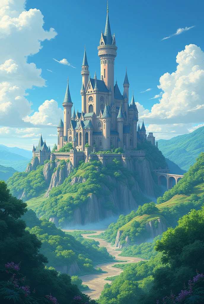 Infinity castle from demon slayer,parallax 4k ghibili art stylw wallpaper