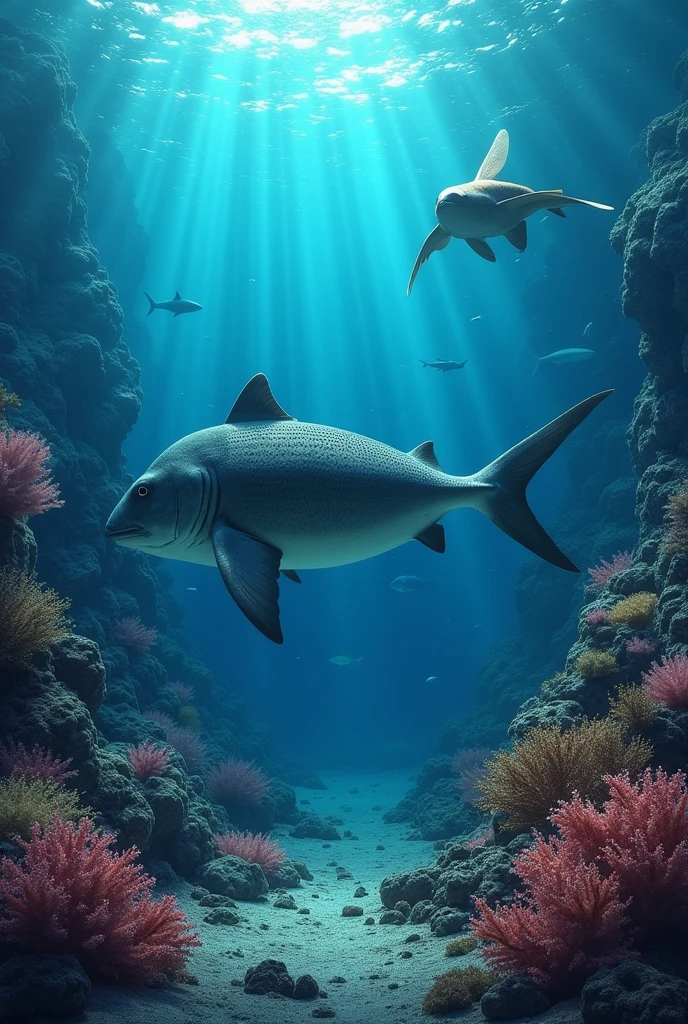 Marvelous beautiful deep sea, extremly gorgeous sea animals, beautiful sea world
