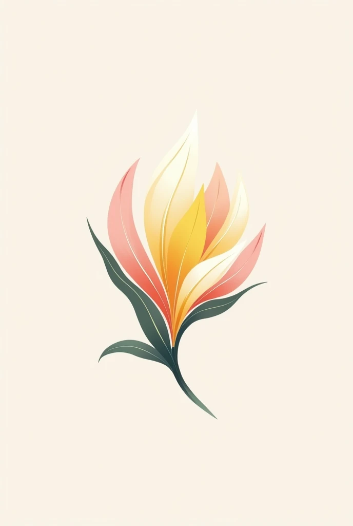 Create a jewelry logo with yellow white and pink color, flower.