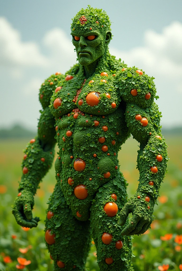 a super god made of salad
