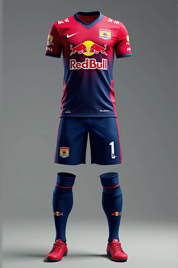 Red Bull racing and Sergio Pérez themed football uniform 