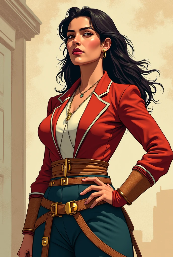 Manuela Sáenz becomes a heroine taking into account everything she did in her time Full body from head to toe using the 8-head canon More animated drawing