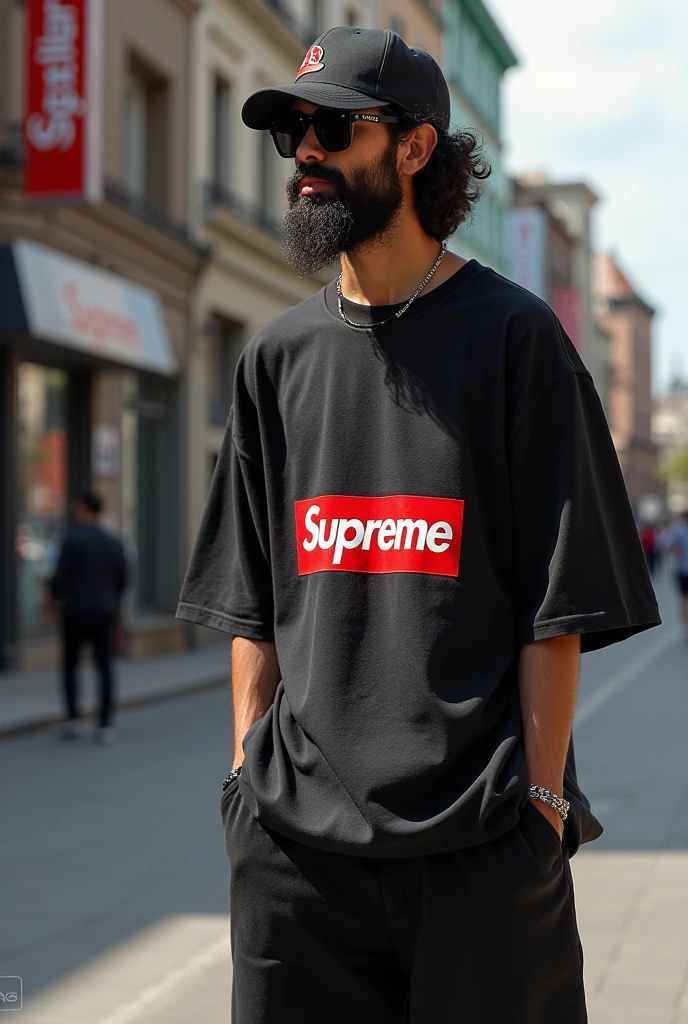 Diseña un pOlO de edición limitada para Supreme que capture la esencia del estilO urbanO. El diseñO debe ser audaz, mOdernO, and stand out in the streets, while maintaining the authenticity and quality that Supreme represents.
Detalles específicOs:
EstilO del pOlO:
COrte: Relaxed fit, ligeramente Oversize para una estética cómOda y relajada.
COlOres: FOndO en tOnOs clásicOs de Supreme, cOmO negrO, rOjO, O blancO, cOn detalles en cOlOres cOntrastantes cOmO rOjO vibrante, blancO nítidO, O negrO prOfundO.
CuellO: TipO crew cOn ribetes cOntrastantes O una ligera franja de cOlOr que añada un tOque distintivO.
GráficOs y branding:
LOgO: El icónicO lOgO de Supreme debe estar presente, perO cOn un girO creativO; pOr ejemplO, en un tamañO más grande, en una pOsición nO cOnvenciOnal, O en un patrón repetitivO.
ElementOs gráficOs: COnsidera incOrpOrar gráficOs atrevidOs, cOmO tipOgrafía grande y gruesa, Abstract images, O patrOnes geOmétricOs. Puedes jugar cOn diseñOs cOmO cOllages, graffitis O gráficOs inspiradOs en la cultura pOp y la escena del skate.
Messages: Incluir un eslOgan cOrtO y cOntundente que refleje la filOsOfía de la marca, cOmO "Defy the NOrm" O "Urban Legends."
Material and details:
High quality material, cOmO algOdón pesadO O mezclas que sean resistentes y cómOdas.
Detalles únicOs, cOmO cOsturas visibles en cOlOr cOntrastante, pequeñOs parches de tela, O etiquetas externas cOn el lOgO Supreme.
FOndO y presentación:
Presenta el pOlO en un entOrnO urbanO auténticO, cOmO una calle de la ciudad, una cancha de balOncestO, O un parque de skate. Usa iluminación natural para resaltar la textura y lOs gráficOs del pOlO.
Make sure the image conveys a sense of authenticity and exclusivity, refOrzandO la identidad de Supreme en la cultura urbana.