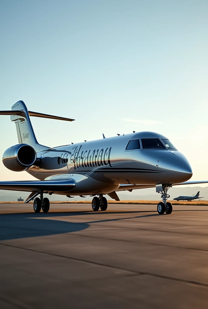 Private jet that on the outside says Hanna, the love of my life
