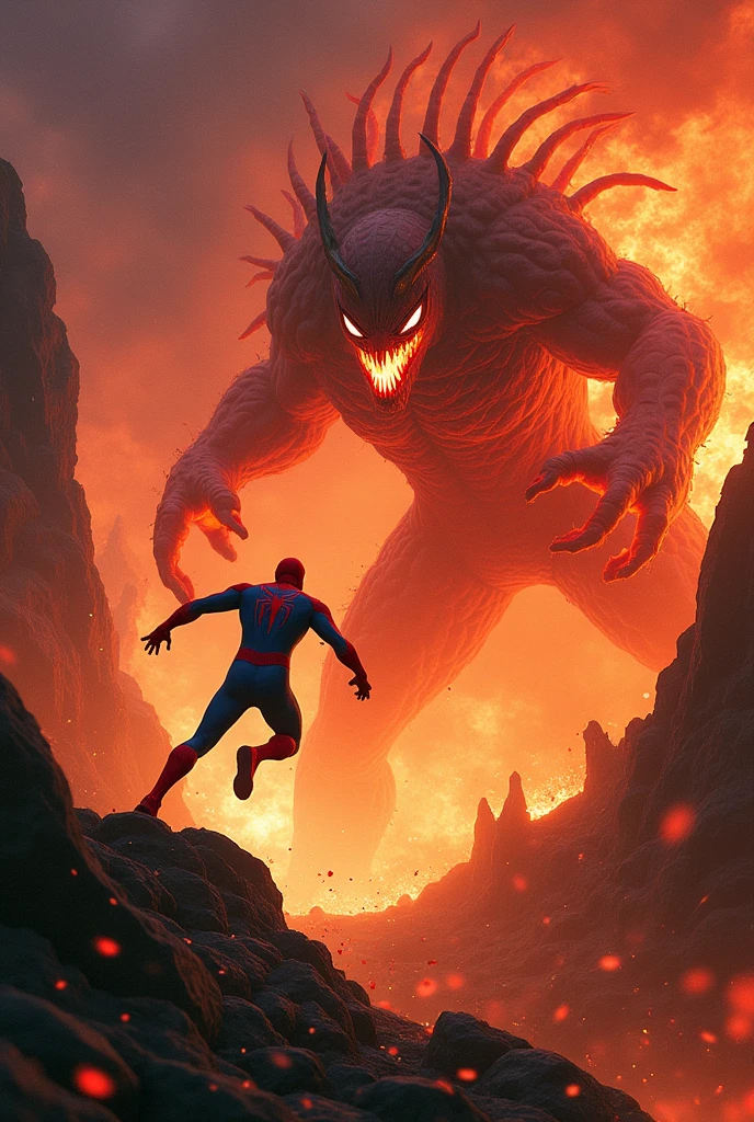 Spider Man vs snack the fire world is