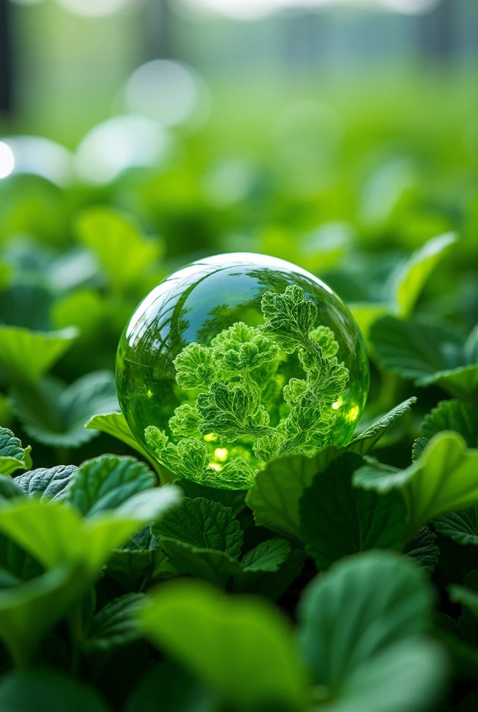 Hydroponics and Single cell protein merge image like from one side hydroponics green leafy vegetables generate and from this we grow algae also