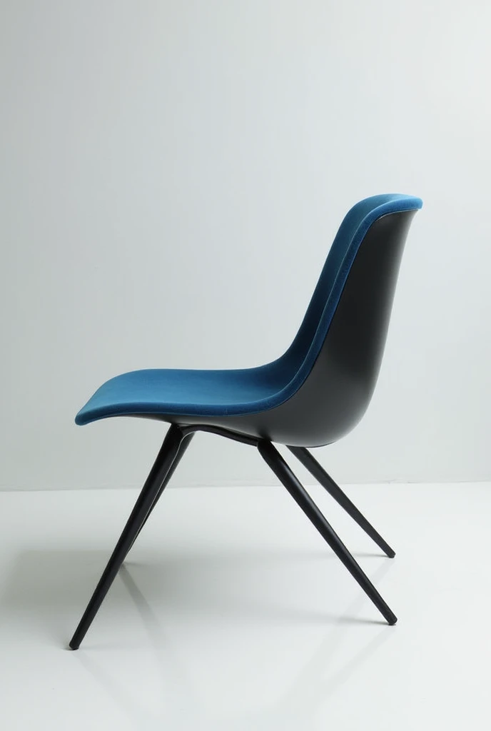Chair with only three legs, Modern, desk, Paleta de cores: blackw, gray and blue