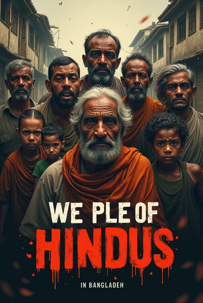 Make poster WRIITIN IS ALL EYES ON HINDUS IN BANGALADESH