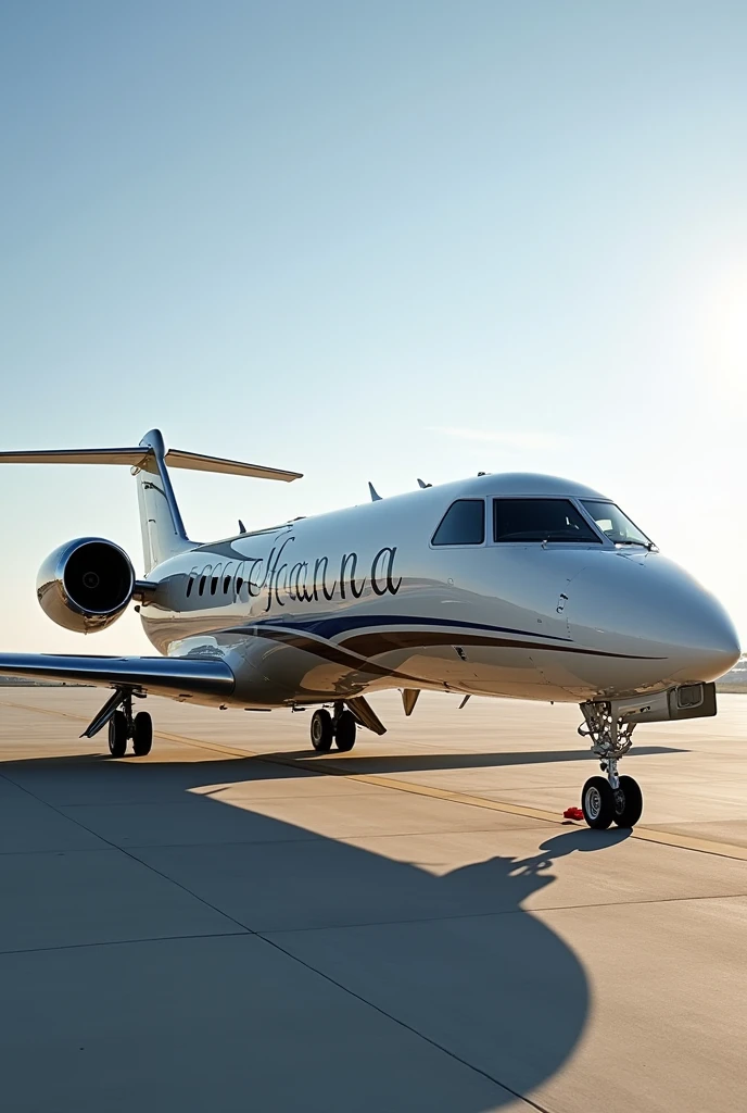 Private jet that on the outside says for my wife Hanna