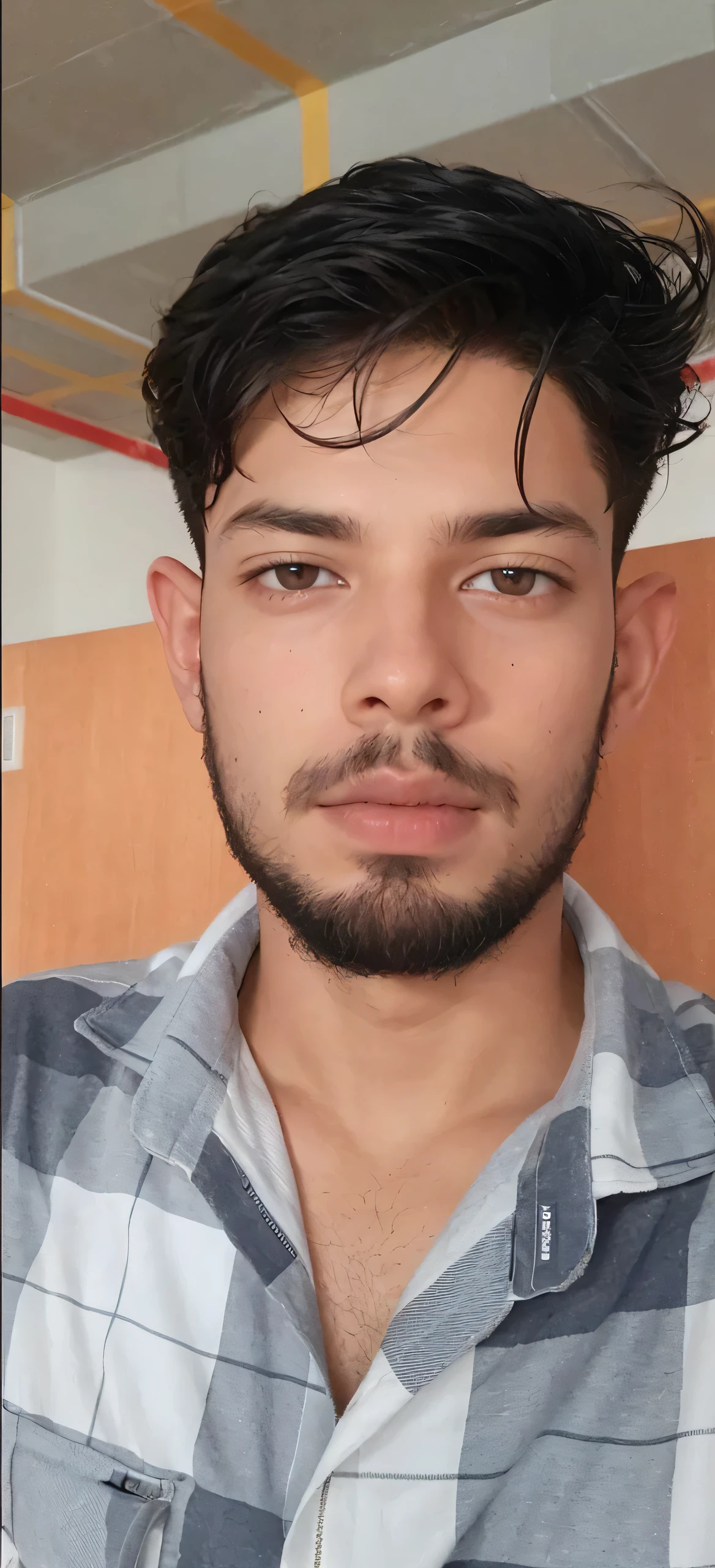 Young man trading stocks at home