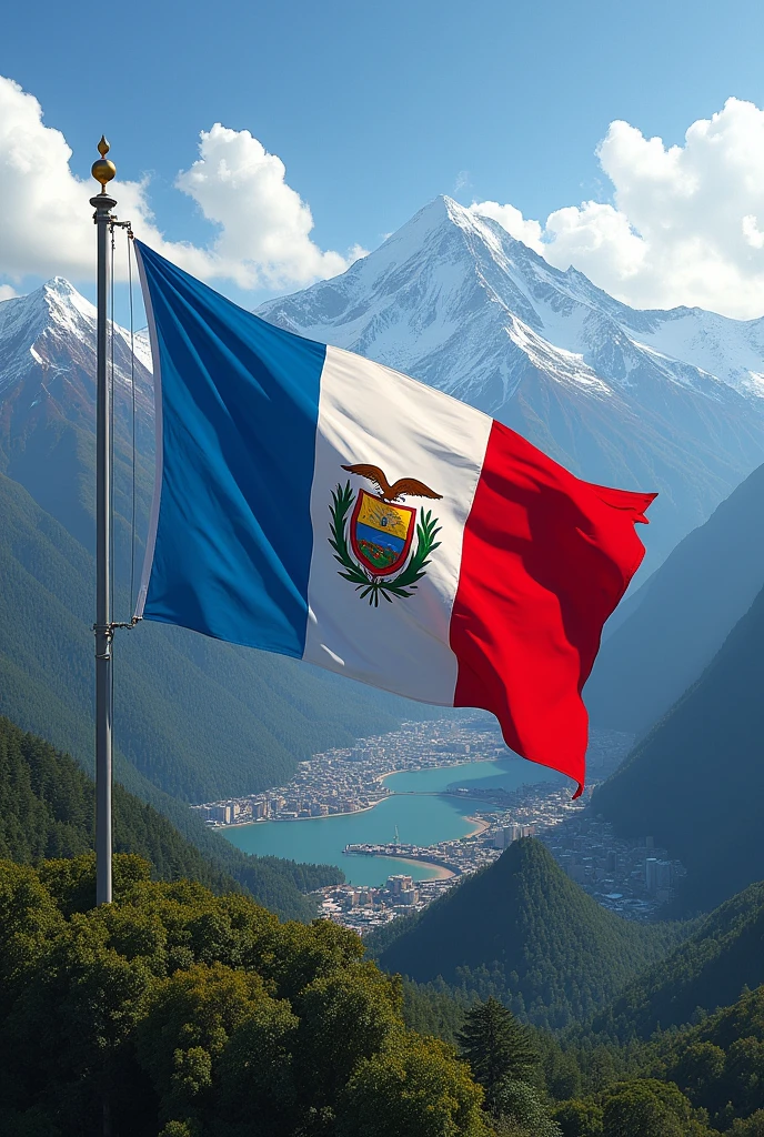 A flag that unites Argentina, Ecuador and Peru