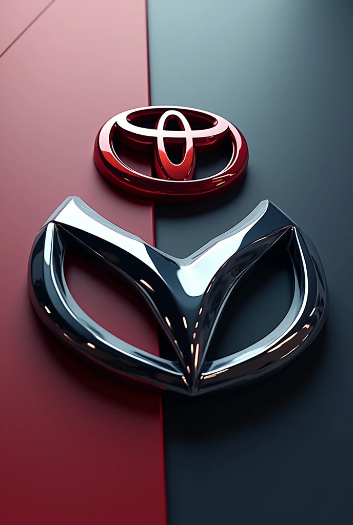 Merges or mixes the logos of the Toyota Honda and Nissan car companies