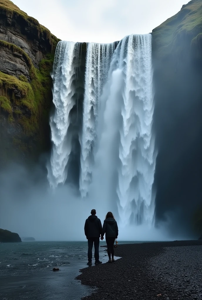 tumblr waterfall couple photo flash