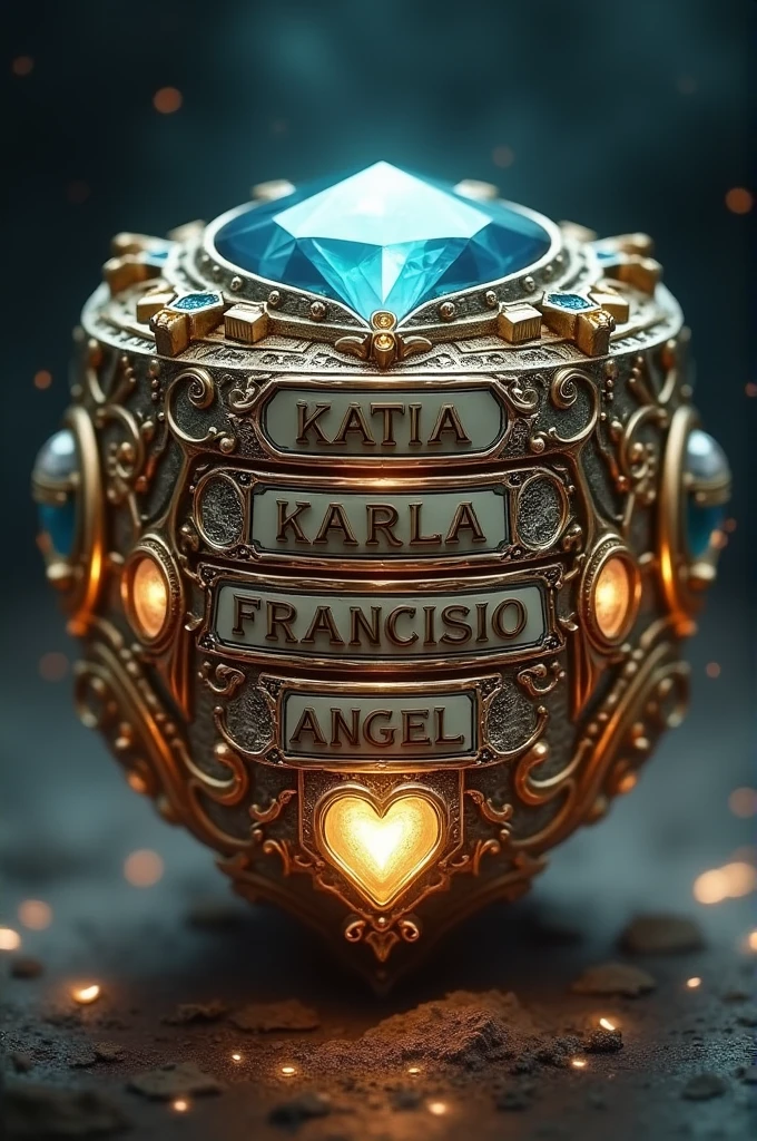 Create a five-layer ring with the following names Katia Karen Karla Francisco and angel 
