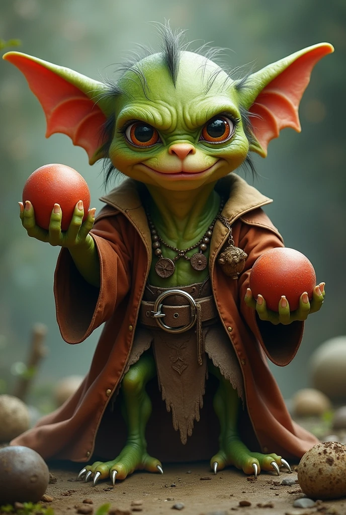 Goblin with balls in the hand
