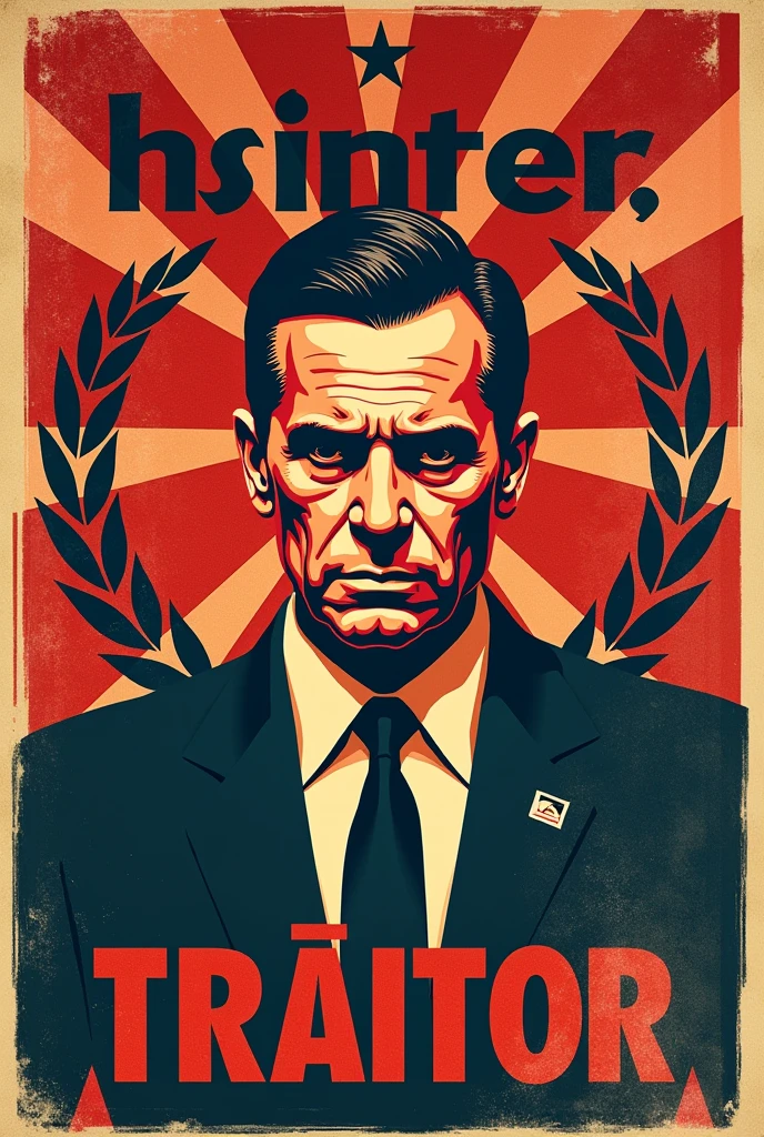 draws Pedro sanchez in old propaganda with the headline of traitor