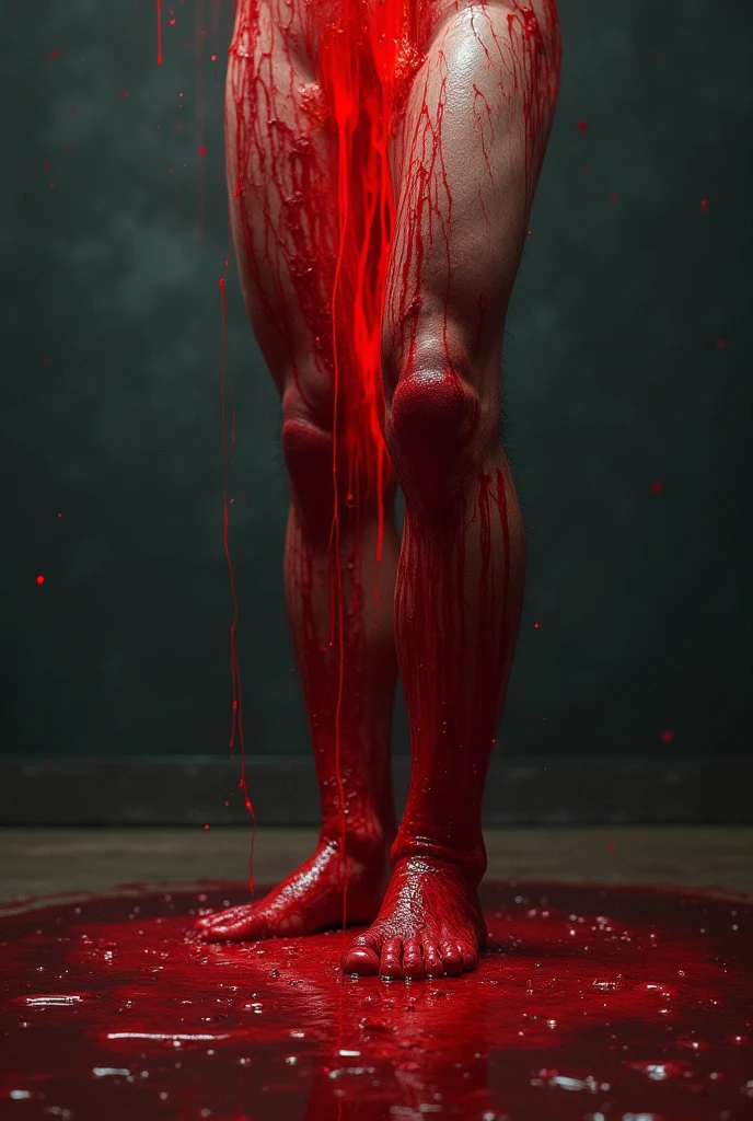Creates a river of blood coming out of the leg and arm