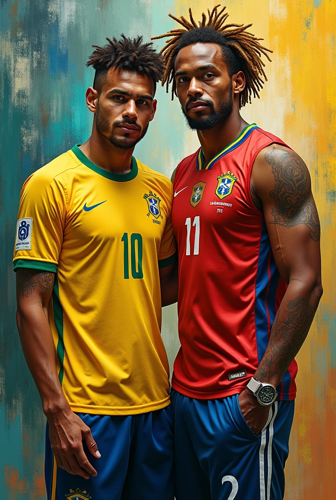 Neymar with Manoel Gomes 