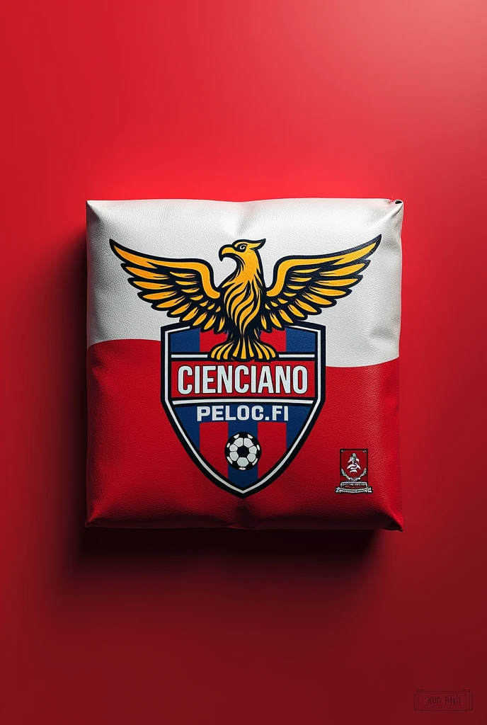 A condom wrapper with the insignia of the Cienciano soccer team from Cusco