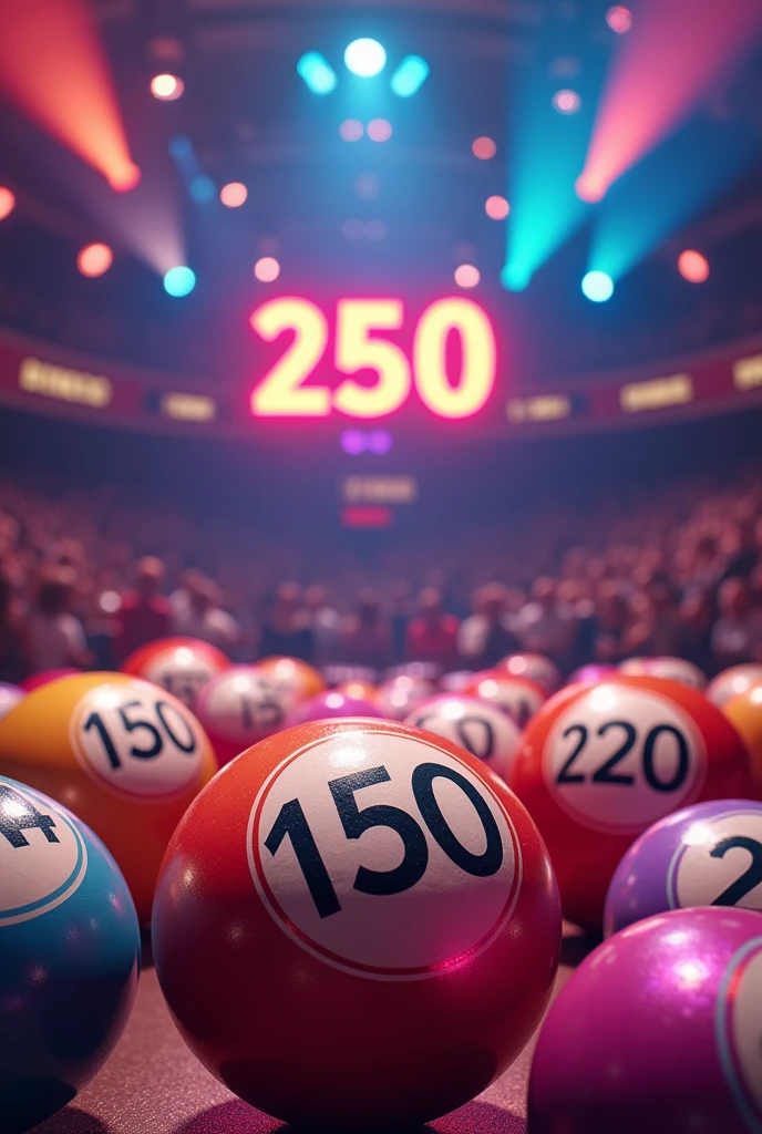 Bingo draw with 250 numbers