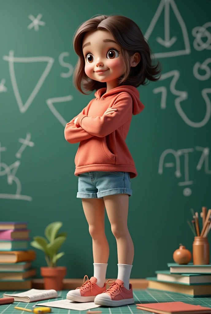 girl, 3d, mathematics