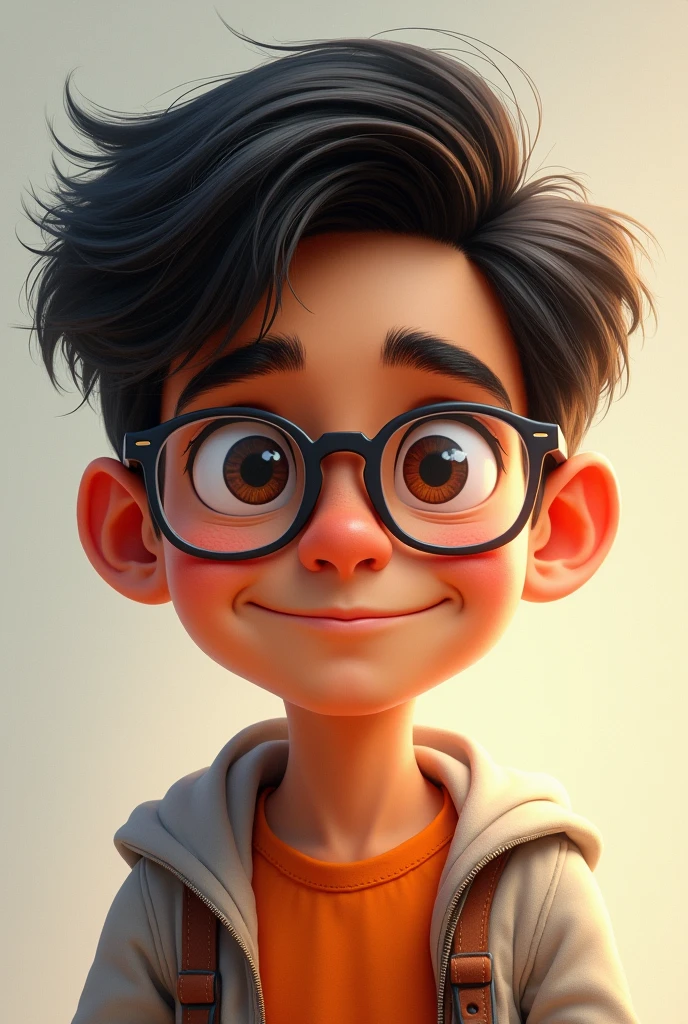 Brown Indian boy with glasses