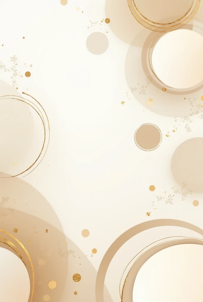 elegant, stylized, beige, white and gold, circles