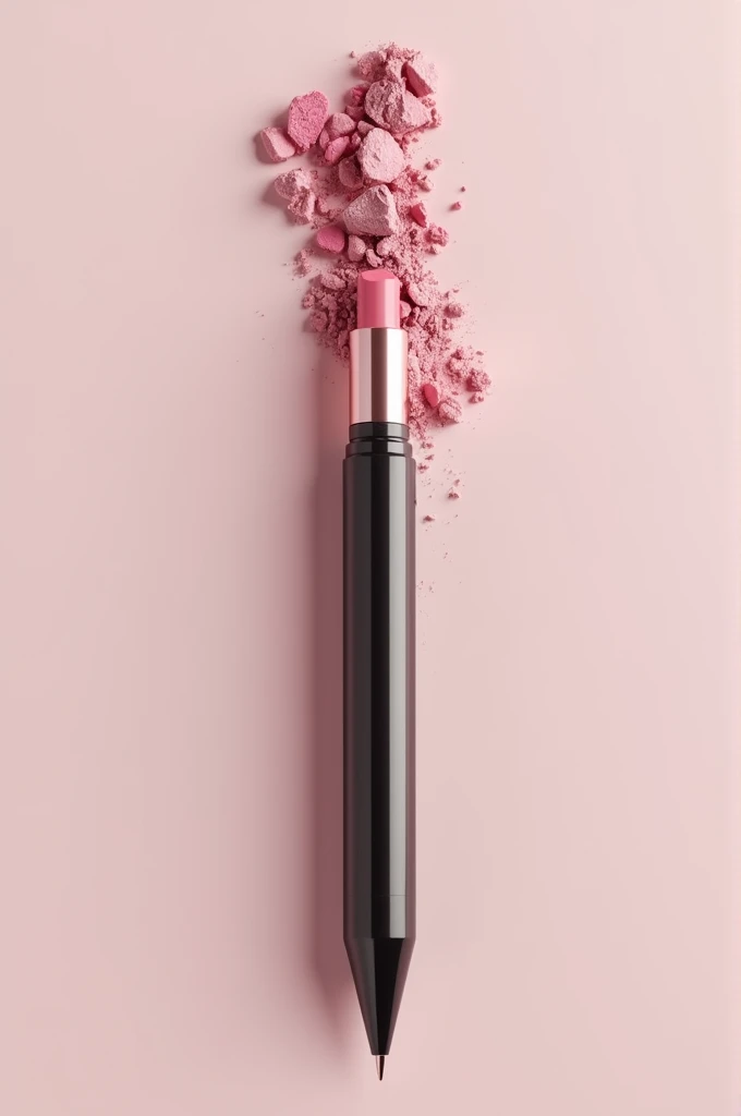 Create a ball pen and in the top of the ballpen is makeup there's highlighter, blush, eyebrow, and lipstick and in top of the ball pen there's a cover and it's covering the makeups it's like two use and make it more realistic makes sure it's a ballpen with make up kit