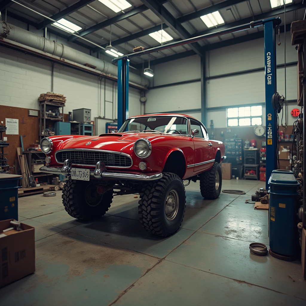 vehicle repair repair shop, doing crazy things, fun, making a lot of money, spacious