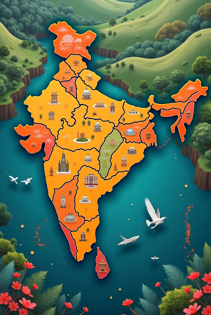 Indian map wallpaper 