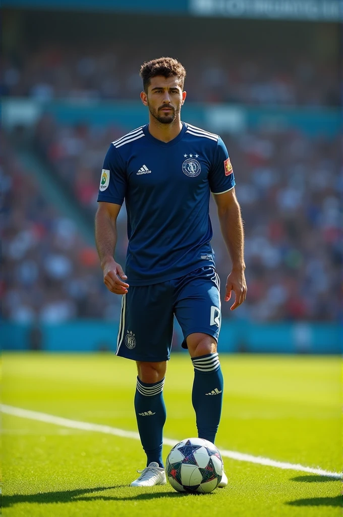 Adidas branded soccer shirt with a soccer ball