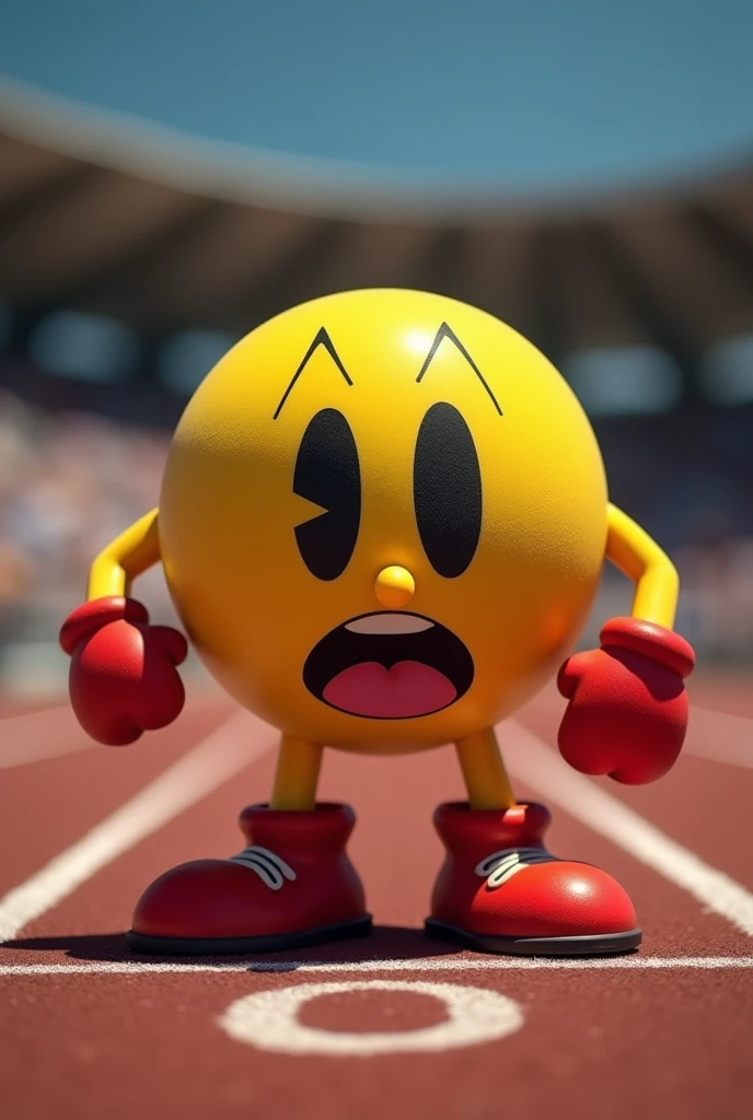 Pacman fainted in a 100 meter race