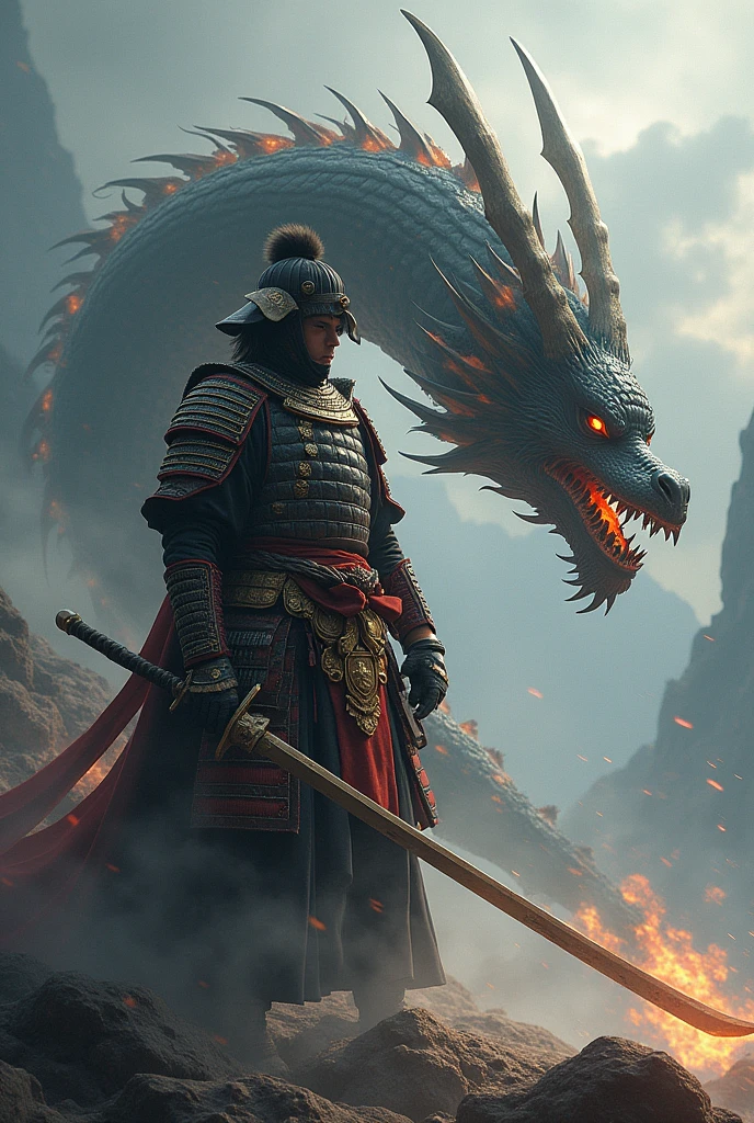 Samurai with dragon named ryuken 
