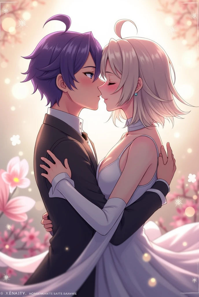 Gakupo Kamui with KAITO vocaloid kissing