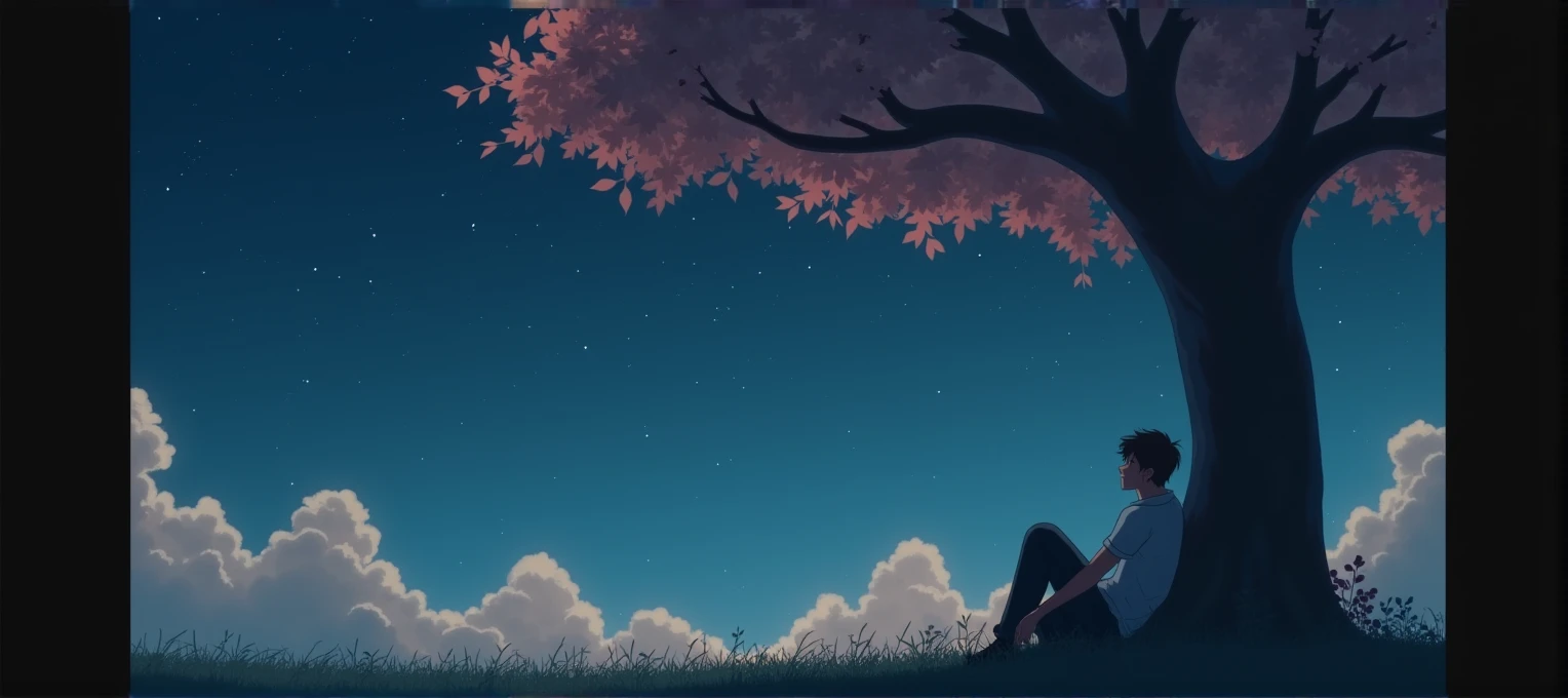 
[Core philosophy]A dreamlike picture、Energetic、Meticulous illustrations，Inspired by Hayao Miyazaki&#39;s style，Depicts a peaceful night scene。[Character Description]In the foreground，A man leaning against a peach tree，His presence adds a sense of tranquility and contemplation to the scene.。[environment/background]The background is a striking mix of soft pink and purple tones，Creates a surreal and captivating atmosphere，surrounded by twinkling stars。[Style and atmosphere]This illustration is executed with a high degree of artistic complexity，Evokes the whimsical and imaginative qualities of Hayao Miyazaki&#39;s signature anime style，It injected a dreamy and charming atmosphere into the scene。[The composition]Composition using vanishing point technique，Draw the viewer&#39;s gaze into the depth of the scene，and create a sense of depth and perspective。[Details and decoration]Delicate floral elements in the foreground add a touch of natural beauty，vivid、Highly saturated colors and attention to detail throughout the illustrations help to enhance their visual impact and immersive quality.。。【Technical specifications】Images are presented in 8K resolution，vivid in RGB color space、High contrast palette，The result is a breathtaking, high-fidelity visual experience