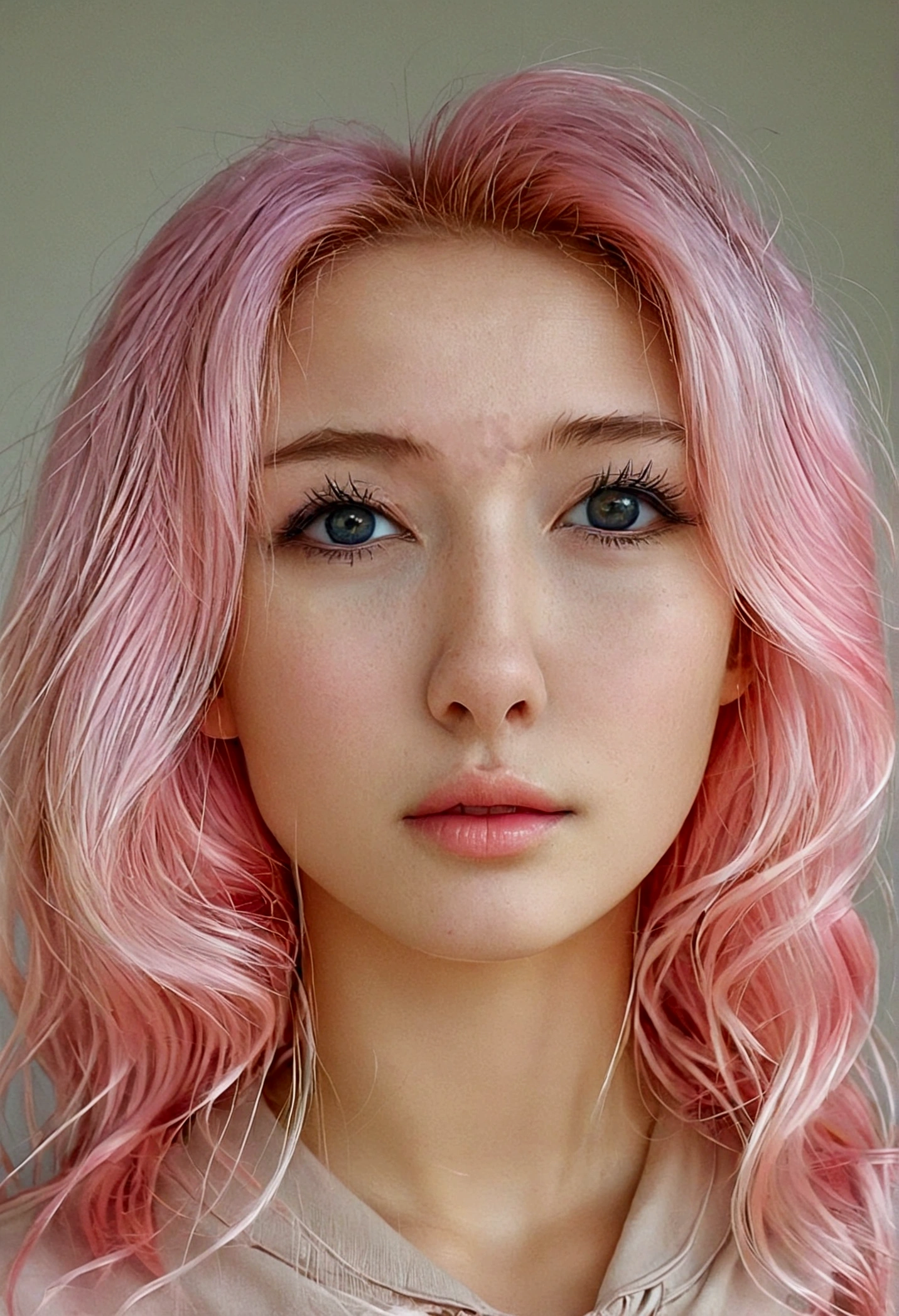 Russian girl age 22 pink hair