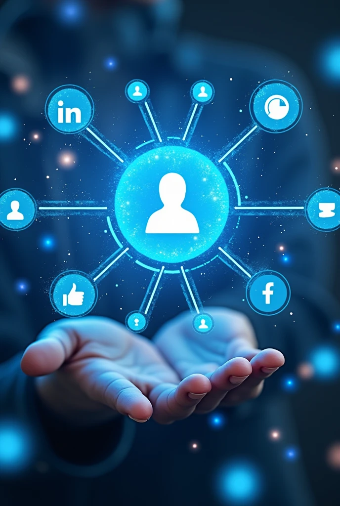 I want an image about social networks with icons and that has social networks written in large letters