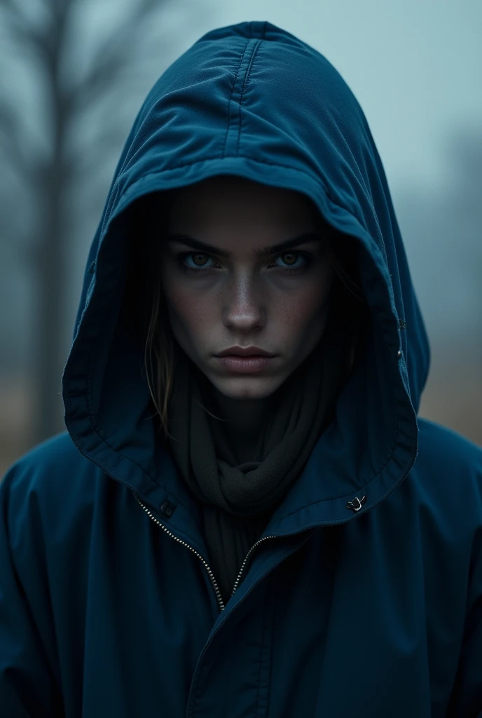 Lead and dark blue jacket