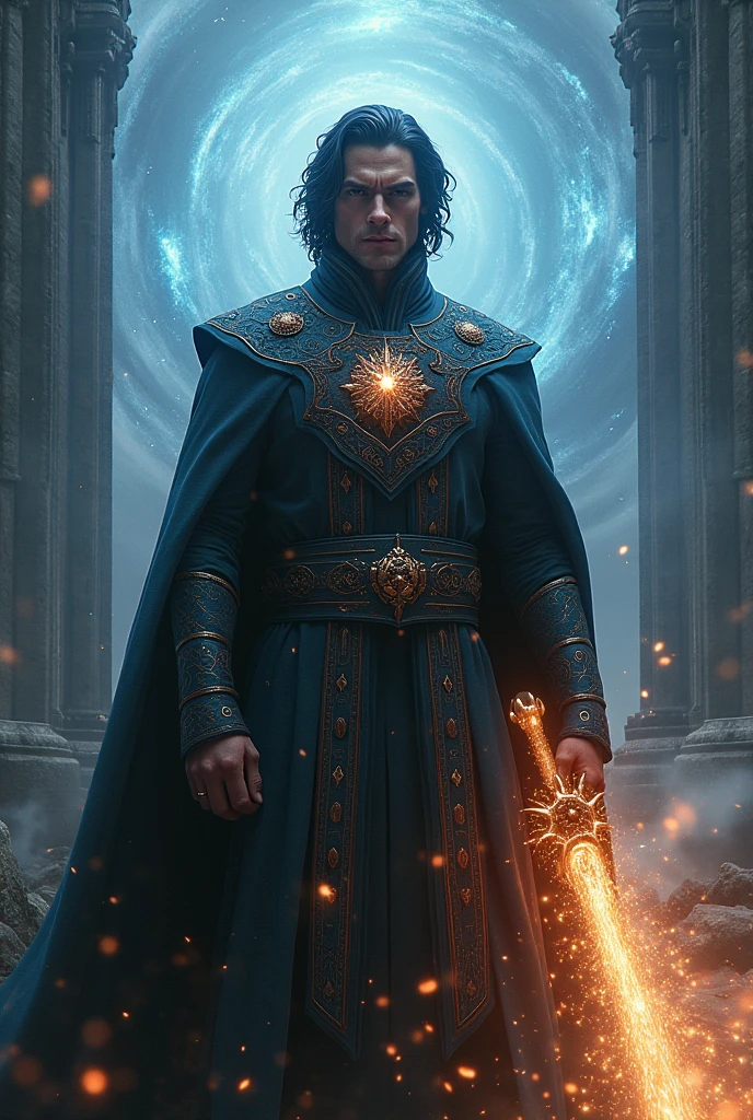 Henry Cavill is in his wizard look and he is 30 year old without beard