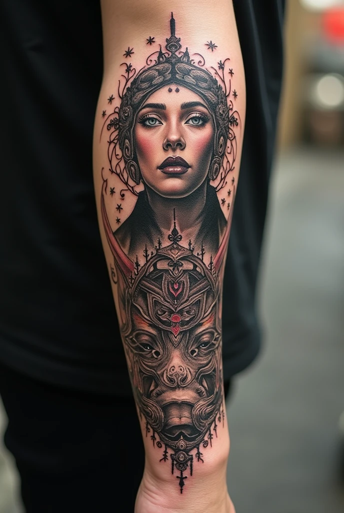 Arm closure tattoo 
