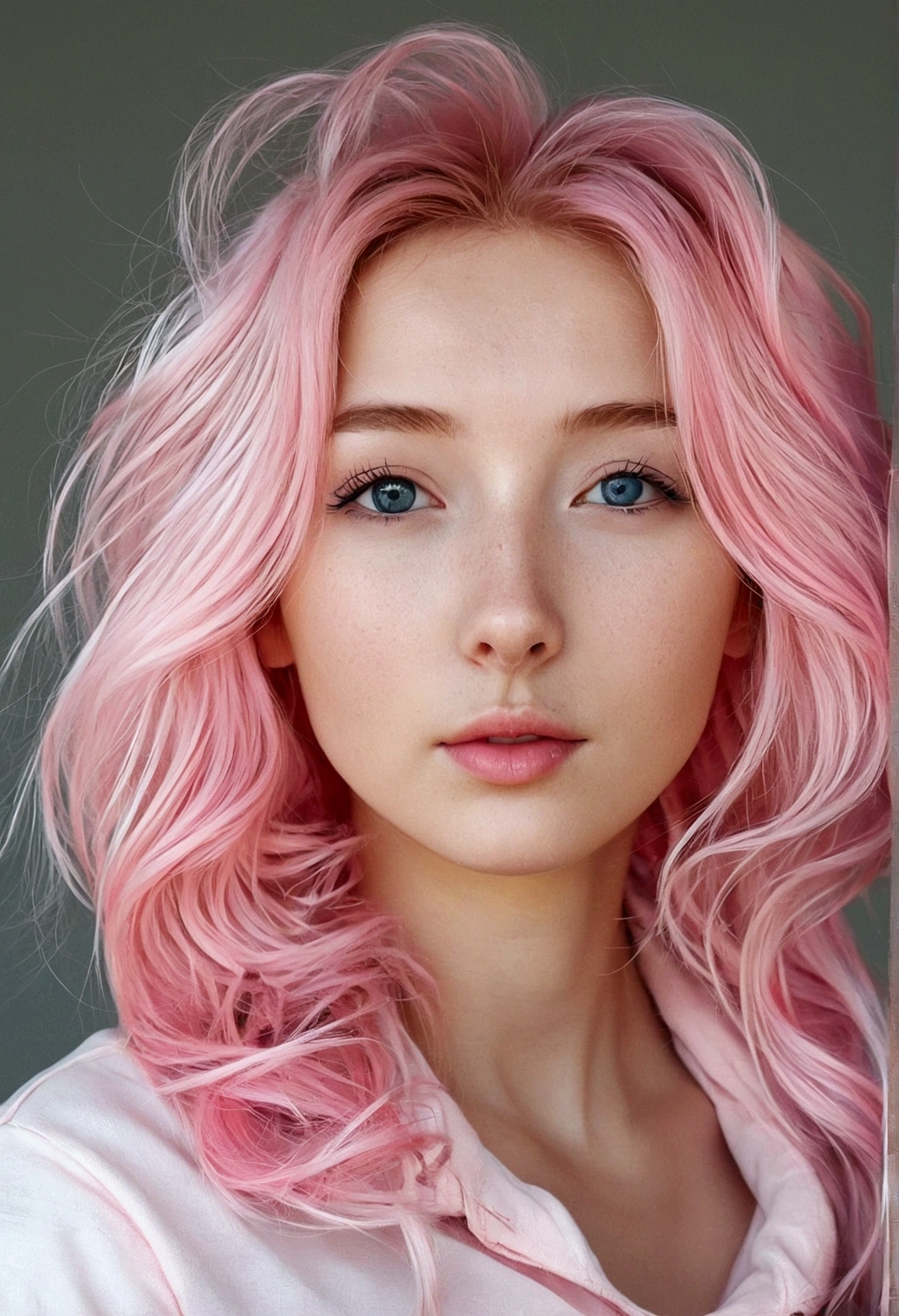 Russian girl age 22 pink hair 