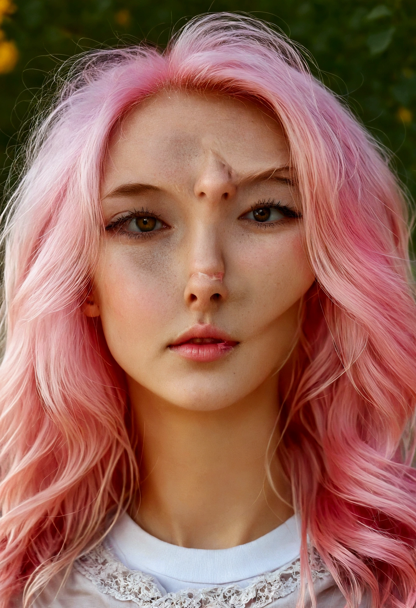 Russian girl age 22 pink hair 
