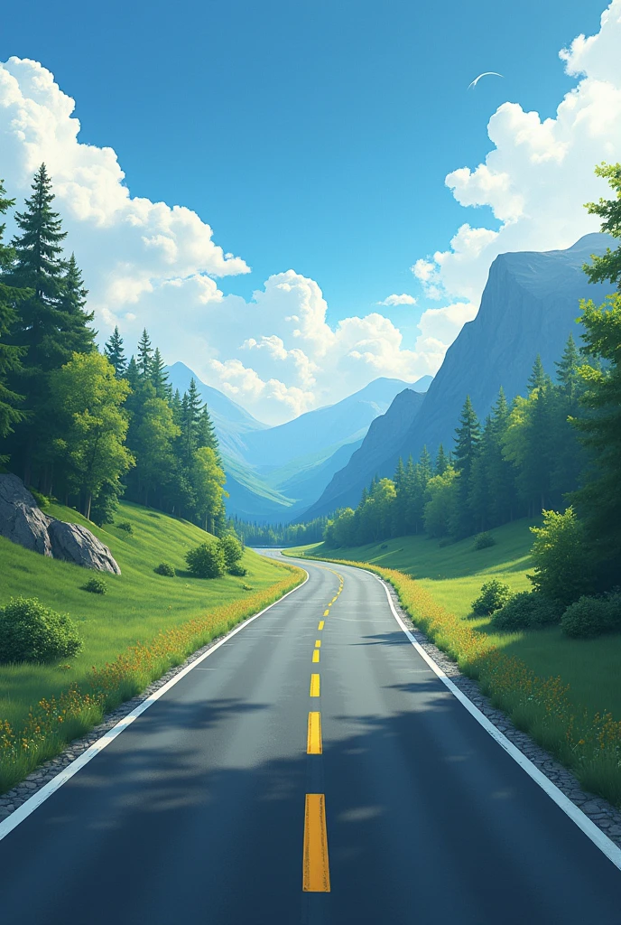 road design image for powerpoint presentation