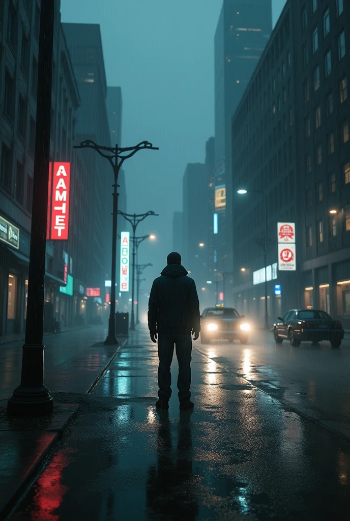 GTA nostalgic photo ambiant gray and rain