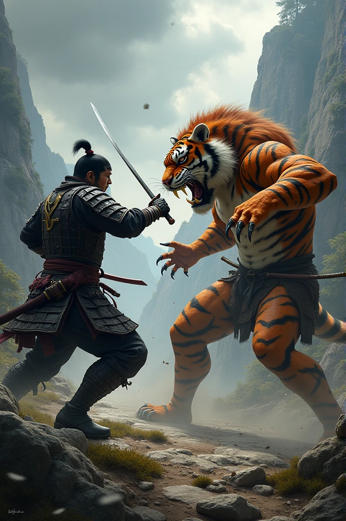 Samurai vs Tiger Man