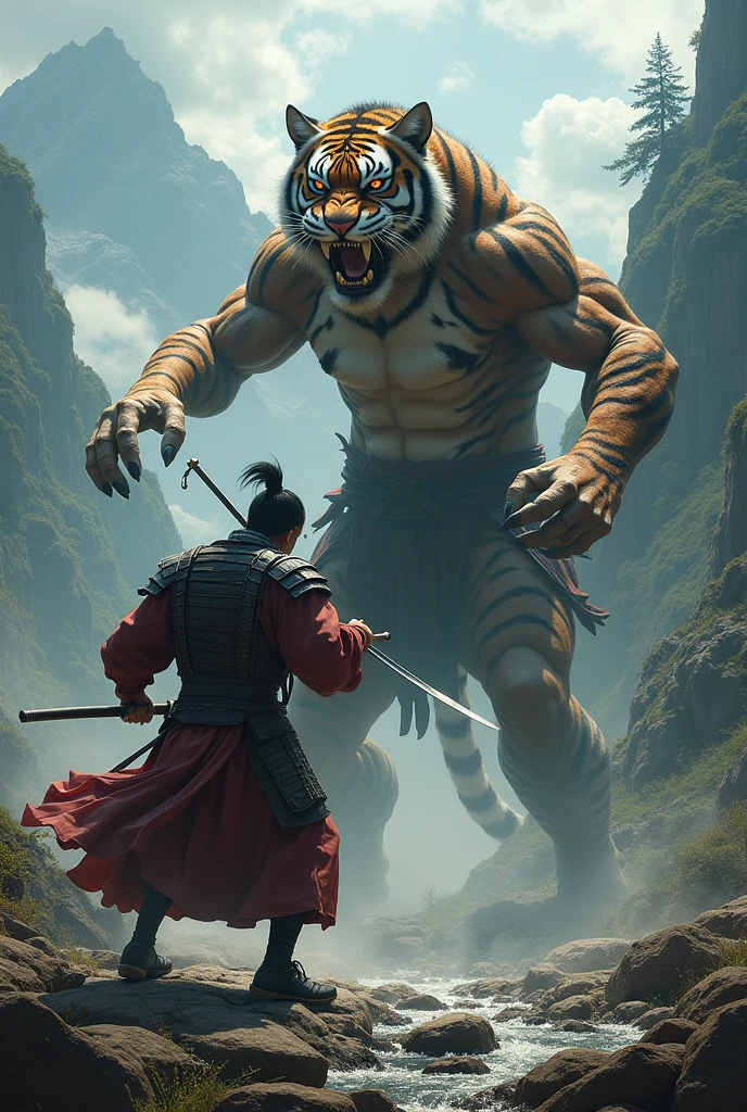 Samurai vs Tiger Man
